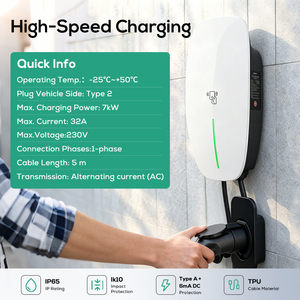 Ovrod 2 Borne de Recharge Murale 32A Wallbox <span class=keywords><strong>7</strong></span> <span class=keywords><strong>kW</strong></span> GBT 48A SKD Composants Triphasés <span class=keywords><strong>Chargeur</strong></span> Tesla EV 22kW Wallbox <span class=keywords><strong>Voiture</strong></span> - Product Image 6