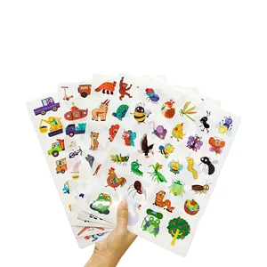 Customized Food-Grade TPE Shaped Silicone Stickers Waterproof Q-Bomb Cartoon Stickers Children Washable Reusable Laptop Car