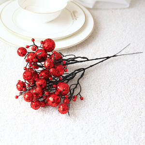 Simulation <span class=keywords><strong>de</strong></span> feuille <span class=keywords><strong>de</strong></span> Noël minimaliste scandinave Boutures <span class=keywords><strong>de</strong></span> ficelle <span class=keywords><strong>de</strong></span> baies <span class=keywords><strong>de</strong></span> fruits Décorations d'arbre <span class=keywords><strong>de</strong></span> Noël - Product Image 2