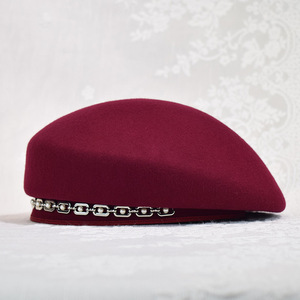 Béret en laine pour femmes et dames, chapeau élégant avec bijoux, chapeaux élégants, nouvelle collection <span class=keywords><strong>2022</strong></span> - Product Image 5