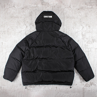 Veste matelassée d'hiver de haute qualité avec logo brodé personnalisé, manteau en duvet uni pour homme, streetwear