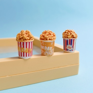 100 PIÈCES EN GROS Modèles de Popcorn Miniatures en Résine, Cabochons Kawaii en Résine pour Artisanat DIY, Décoration de Maison de Poupée, Mini Aliments, Micro-Paysages - Product Image 5
