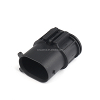 Schwarzer DJ3044-2.5-11 4-Pin Automobilstecker, 2,5mm Messingkontakt Kabelbaum-Stecker für Auto-Sensor- und ECU-Systeme