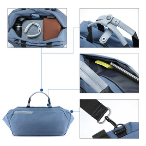 Kingsons Yoga Bag Blue Waterproof Lightweight Fitness Sports Bag With Roll-Up Mat Storage Casual Duffel For Gym Dance - Product Image 3