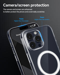 3 डी चुंबकीय रिंग स्पष्ट मामला आईफोन 17 प्रो मैक्स के लिए 3 डी चुंबकीय रिंग स्पष्ट मामला 1 मिमी पतला पीसी स्पष्ट चुंबकीय मामला - Product Image 2