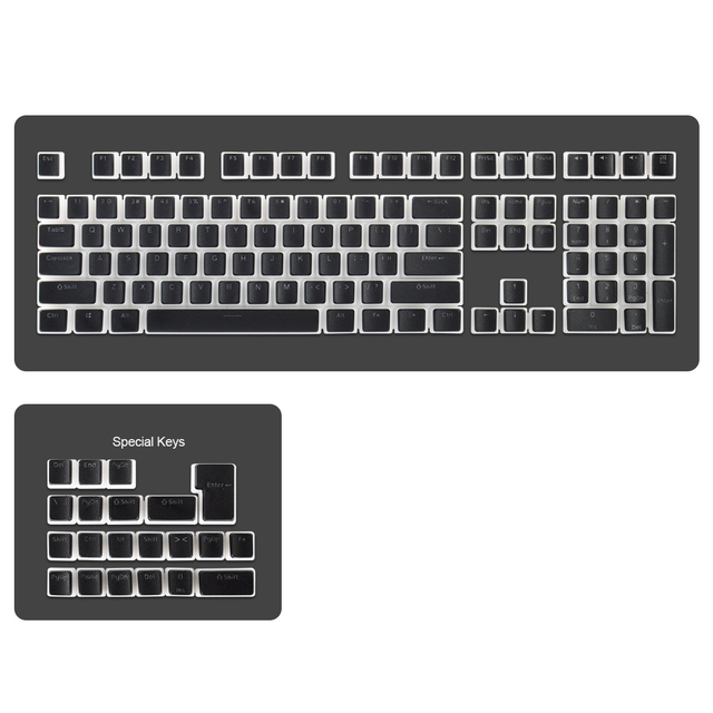 129 Keys Pudding Keycaps Double Shot PBT Mechanical Keyboard Keycaps Sets with Translucent Layer