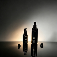 Ensemble d'emballages cosmétiques en verre violet à épaules arrondies, flacon pompe vide brillant et opaque, pot à crème avec couvercle à vis, conteneur pour soins de la peau