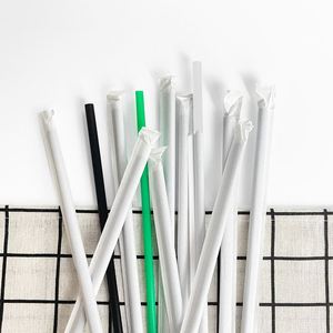 Pailles en papier individuelles biodégradables transparentes en plastique épais de 6 mm et 12 mm pour bubble tea, vente en gros - Product Image 4