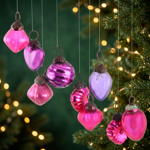 Décorations de Noël artisanales haut de gamme en verre multicolore, sans rouille, mini, formes variées, pour intérieur/extérieur NCO-37 - Product Image 3