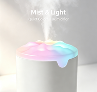 Humidificateur d'arômes USB en forme de montagne, lumière nocturne colorée, grande brume, diffuseur portable ultra silencieux pour la maison, l'hôtel, la chambre d'enfants
