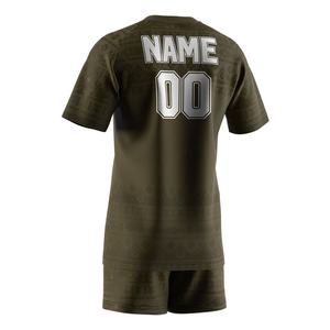 Ensemble de vêtements de sport pour hommes, t-shirt et pantalon de style rugby des Fidji 2023, t-shirt à col en V pour hommes, vêtements de sport pour hommes, séchage rapide, musculation - Product Image 2