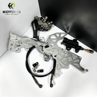 Kit de pédale de frein arrière en aluminium CNC KOTORQ pour Surron Light Bee X, conversion de frein arrière à double étrier, mise à niveau du frein arrière pour E-Moto