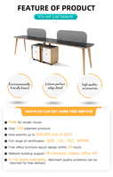 Ensemble de bureau en bois pour 2, 4 ou 6 personnes avec chaise ergonomique, jardinière et armoire – Vente en gros