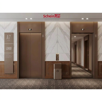 Ascenseur à traction pour passagers en acier inoxydable, moteur AC, durable, élégant, aspect moderne. Finition miroir pour une luminosité accrue