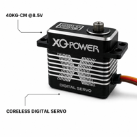 XQ-POWER Servo numérique sans noyau haute tension 40kg-cm 0.088s, couple ultra-élevé, engrenages en acier inoxydable, aluminium CNC, résistant à l'eau pour