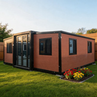Casa Contenedor Plegable y Expandible de Diseño Moderno con Doble Ala, Resistente a Altas Cargas de Viento para Zonas con Tormentas Tropicales