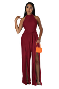 Black <span class=keywords><strong>Dressy</strong></span> Flare Lange Hosen Frauen Sexy Jumps uit Overalls und Stram pler
