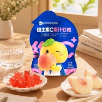 Aanpasbare Witte Perzik Vitamine C Fruitensap Gummies Immuunondersteuning Dagelijkse Snack in Zakje