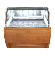 Vitrine Réfrigérée pour Crèmes Glacées et Gelatos, Congélateur à Air pour Glaces et Sucettes Glacées