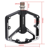 King Sunny Remplacement Plaqué Roulement Version Vélo Pédales En Métal pour Vélo Pièces De Rechange Accessoires De Réparation De Vélo