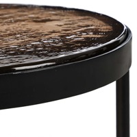 Meubles de salon de style unique table basse ronde en verre gigogne ensemble de tables basses en métal combinées au design de luxe moderne