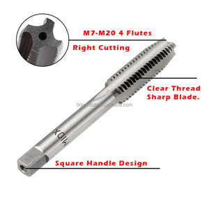 SUBORUI Mano derecha M2 M2.5 M3 M4 M5 M6 M8 M10 <span class=keywords><strong>HSS</strong></span> Métrica DIN352 Tornillo de flauta recta Roscado Juego de brocas para máquina de metal - Product Image 2