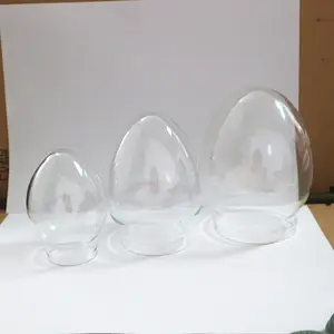 定制DIY椭圆形蛋形玻璃球小型迷你空透明玻璃地球球玻璃地球仪2022