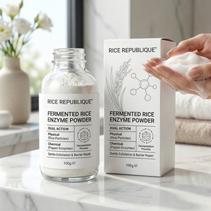 Polvo Enzimático de Arroz Fermentado Probiótico, Limpiador Facial Suave, Amigable con el Microbioma, Limpiador Facial de Arroz Bio-Tecnológico, Marca Privada para el Cuidado de la Piel - Product Image 4