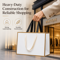 Sacs shopping en papier de luxe personnalisés, logo imprimé premium, emballage pour vêtements de boutique avec poignée en ruban, service OEM en gros