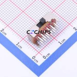 SK-42D02-G020 Slide Switch Through hole Component (THT) Switch Double Pole Double Throw Rectangle Pin Header PC Pin 14.8mm - Product Image 1