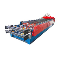 Machine de formage à froid automatique PLC pour tôles trapézoïdales ondulées à double couche, équipement de traitement de tôles de toiture métalliques