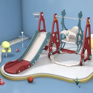 Maison de jeux en plastique, terrain de jeu coulissant en plastique, jouets pour enfants, bébé, toboggan d'intérieur avec balançoire, meilleure vente sur Amazon