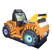 MSKY Machine de jeu vidéo de course automobile pour enfants, à monnayeur, tout-terrain, en fibre de verre, pour usage intérieur, équipement de divertissement familial