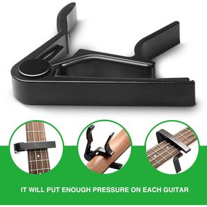 Capo de Guitarra Metálico con Almohadilla de Silicona, Pinza Portátil para Instrumentos de Cuerda, para Guitarra Acústica y Eléctrica - Product Image 6