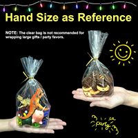Sacs Transparents en Plastique pour Friandises et Petits Cadeaux, Bonbons, Biscuits, Popcorn et Faveurs de Fête