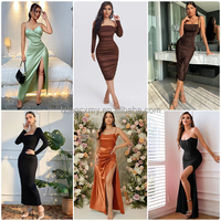 Yepyeni Karışık Balya Satıcı Stoğu Yüksek Kalite Toptan Kadın Yaz Modası Günlük Elbiseler Pamuk/Polyester Model