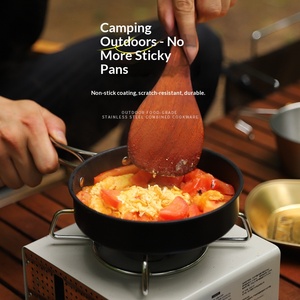 Juego de Utensilios de Cocina para Camping de Acero Inoxidable 304, Kit de Ollas Portátil de 3 Piezas, Sartén Antiadherente, Hervidor y Olla Combinados para Acampar al Aire Libre - Product Image 4