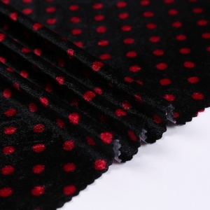 Belle impression tricot <span class=keywords><strong>robe</strong></span> en velours minky dot tissu de velours doré - Product Image 2