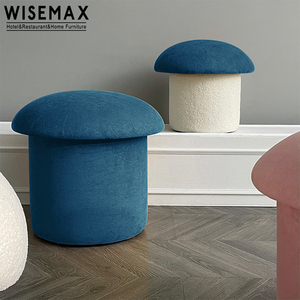 Đồ Nội Thất Phòng Khách WISEMAX Đồ Nội Thất Phòng Khách Ghế Trang Điểm Hiện Đại Giày Đế Bằng Nhung Tròn Ghế Dài Nấm Cừu Cừu Ottoman - Product Image 4