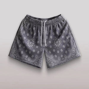 Stampa su richiesta 5 pollici inseam paisley Print unisex cropped fit <span class=keywords><strong>bandana</strong></span> in poliestere <span class=keywords><strong>pantaloncini</strong></span> in rete a sublimazione personalizzati con tasche - Product Image 6