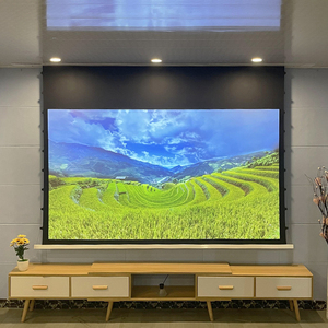 Écran de projection motorisé 4K de qualité supérieure pour plafond, 72-150 pouces, 16:9, encastré au plafond, électrique, tissu argenté 4K, écran de <span class=keywords><strong>cinéma</strong></span> maison - Product Image 4