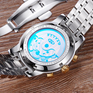 Reloj Automático de Lujo para Hombre, Resistente al Agua 3ATM, de Acero Inoxidable, con Tourbillon, Mecánico, Esqueleto - Product Image 5