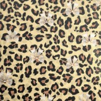 Papier de soie imprimé personnalisé motif léopard beige 17 g/m² pour emballage de T-shirts, emballage cadeau de marque, décoration de fête d'anniversaire