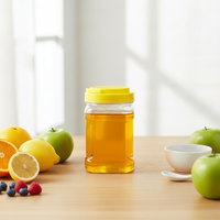 Pot à miel carré personnalisé ABEE, en PET transparent, écologique, emballage en plastique de 750 ml