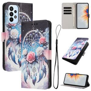 Funda de teléfono con Tapa de cuero pintado para Samsung A73 A53 A33 A72 A52 A51 4G A71 5G A70S A50S A30S funda de teléfono con billetera magnética híbrida - Product Image 6