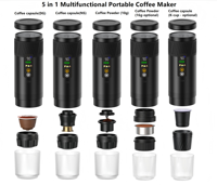 Machine à expresso portable Rich Cream 20 bars, rechargeable par USB, pour café en poudre Capulse, idéale pour les voyages, le camping, la voiture, le camping-car et le bureau, certifiée CE