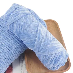 Wholesale retail super bulky velvet chenille yarn for braid