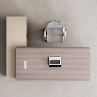 Bureau de réception modulaire en bois moderne de haute qualité sur mesure en forme de L pour usage commercial