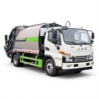 Camion à ordures compacteur diesel JAC Junling V5 7 m³ avec rampe de compression, transmission manuelle 4x2