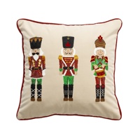 Coussin décoratif brodé de style marocain en polyester pour fête de Noël et canapé de salon, tête de lit, forme carrée